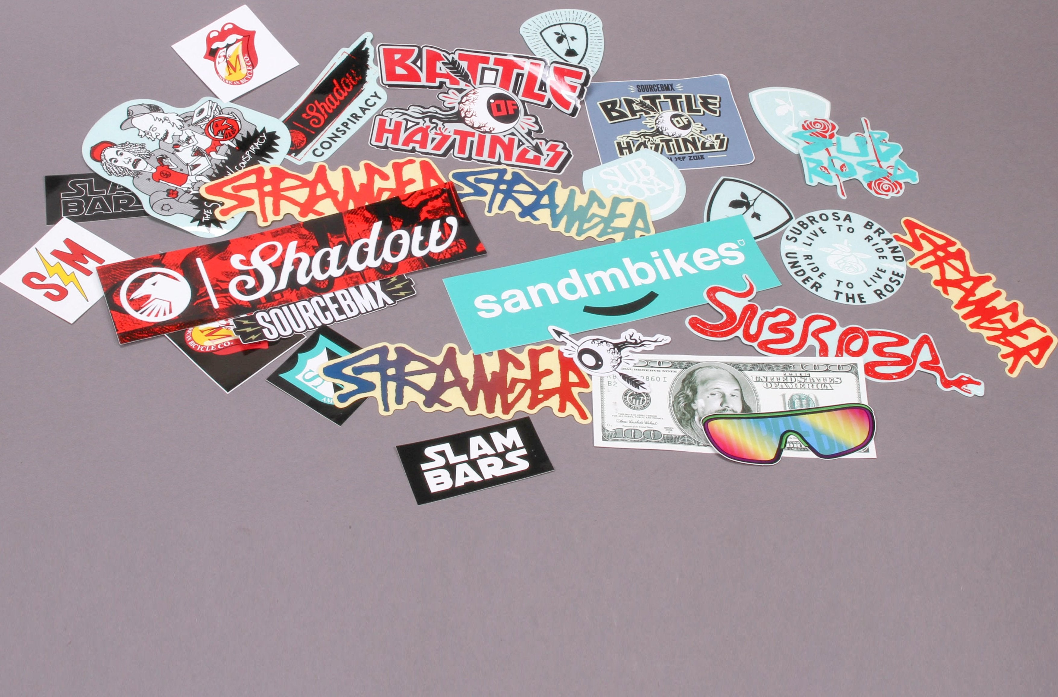 bmx bicycle stickers Stranger Bike Co. Sticker STOLEN STICKER PACK
