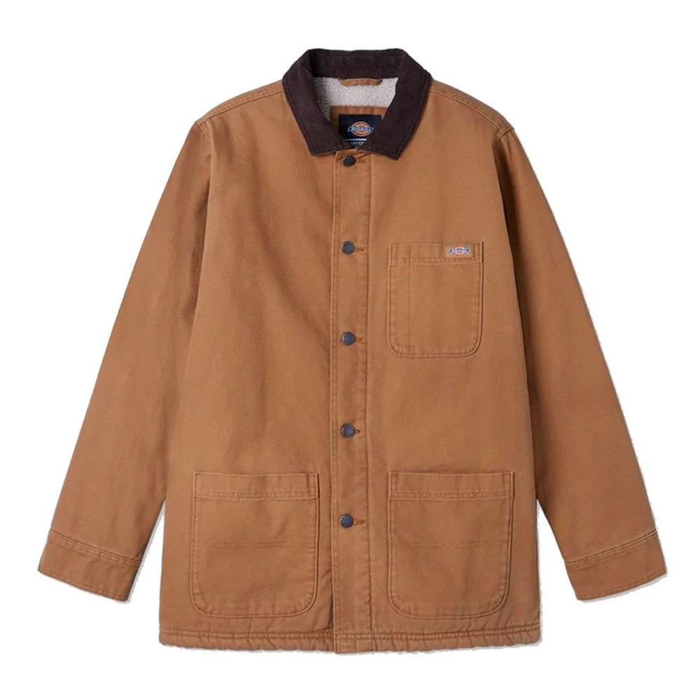 Dickies Duck High Pile Fleece Lined Chore Jacket - Stonewashed