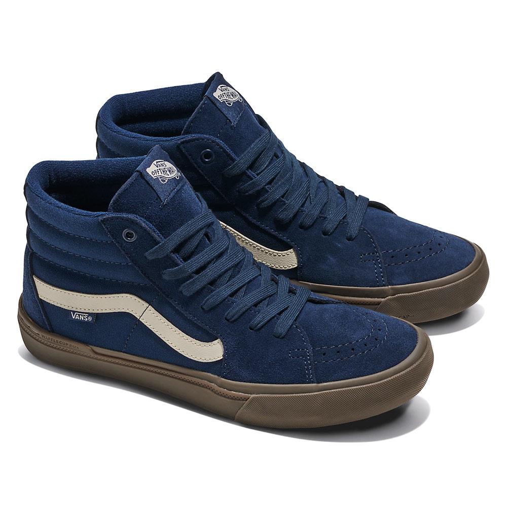 Navy blue hi top vans hotsell