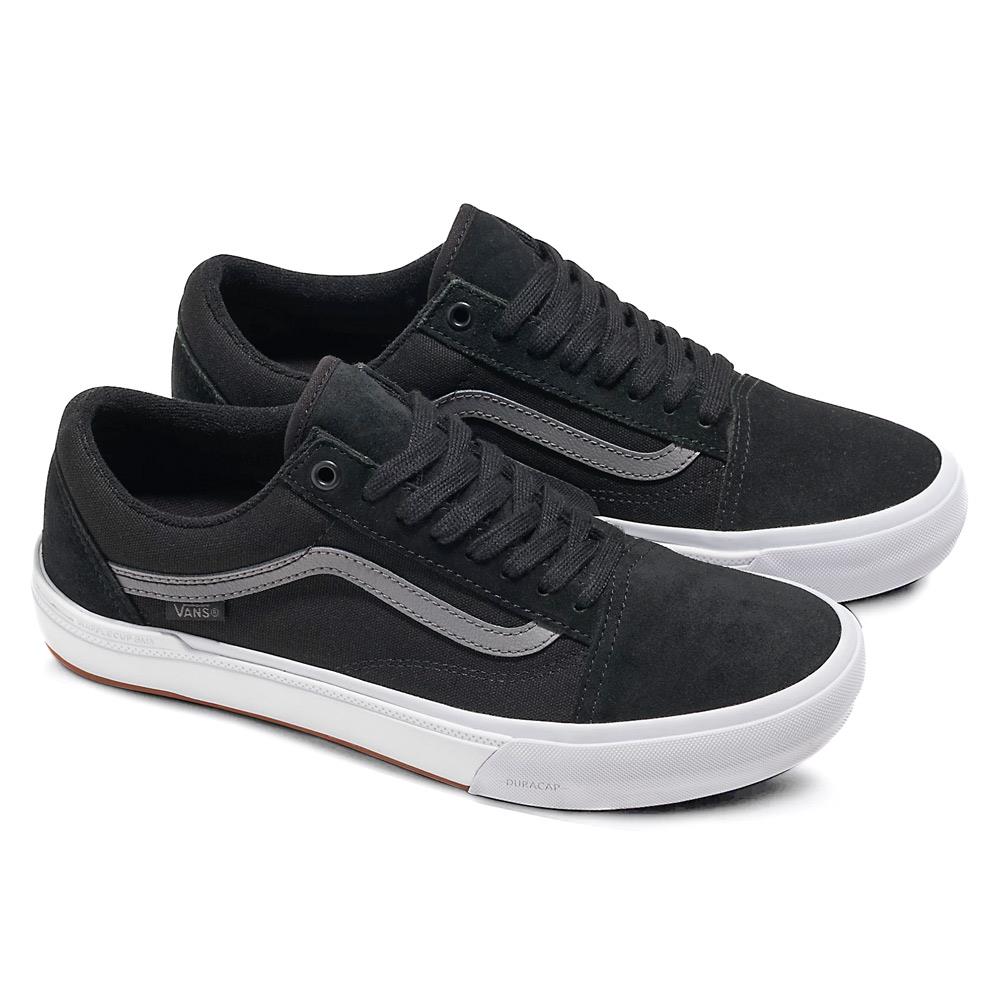 Old skool vans grey and black best sale