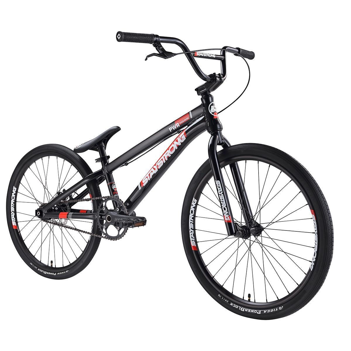 Stay Strong Pwr Pro 24 Cruiser Race BMX Bike Gloss Black