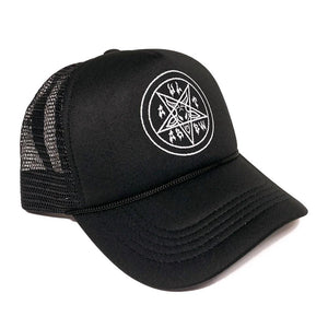 Cult Pentagram Trucker Cap - Black