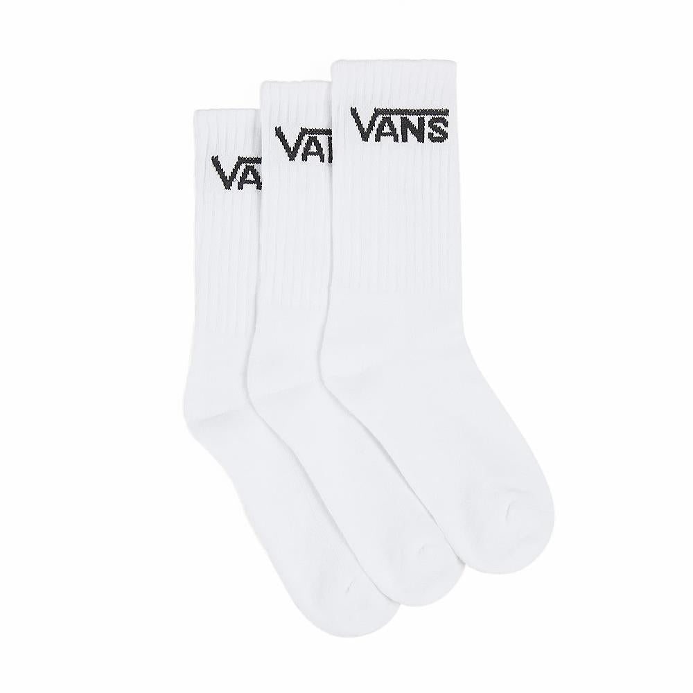 Vans Kids Classic Crew Socks 3-Pack - White