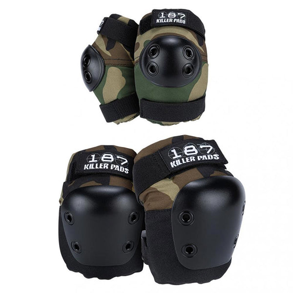 スケートボード 187 Killer Pads Combo Pack L/XL Camo 187 Killer Pads Combo Pack Knee and Elbow - Camo – Source BMX - US