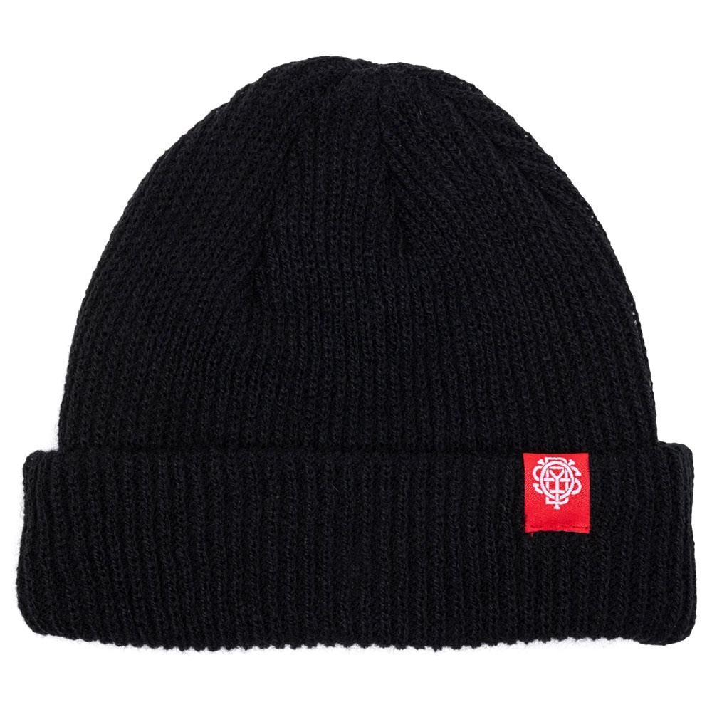 Odyssey Monogram Label Beanie - Black with Red Label