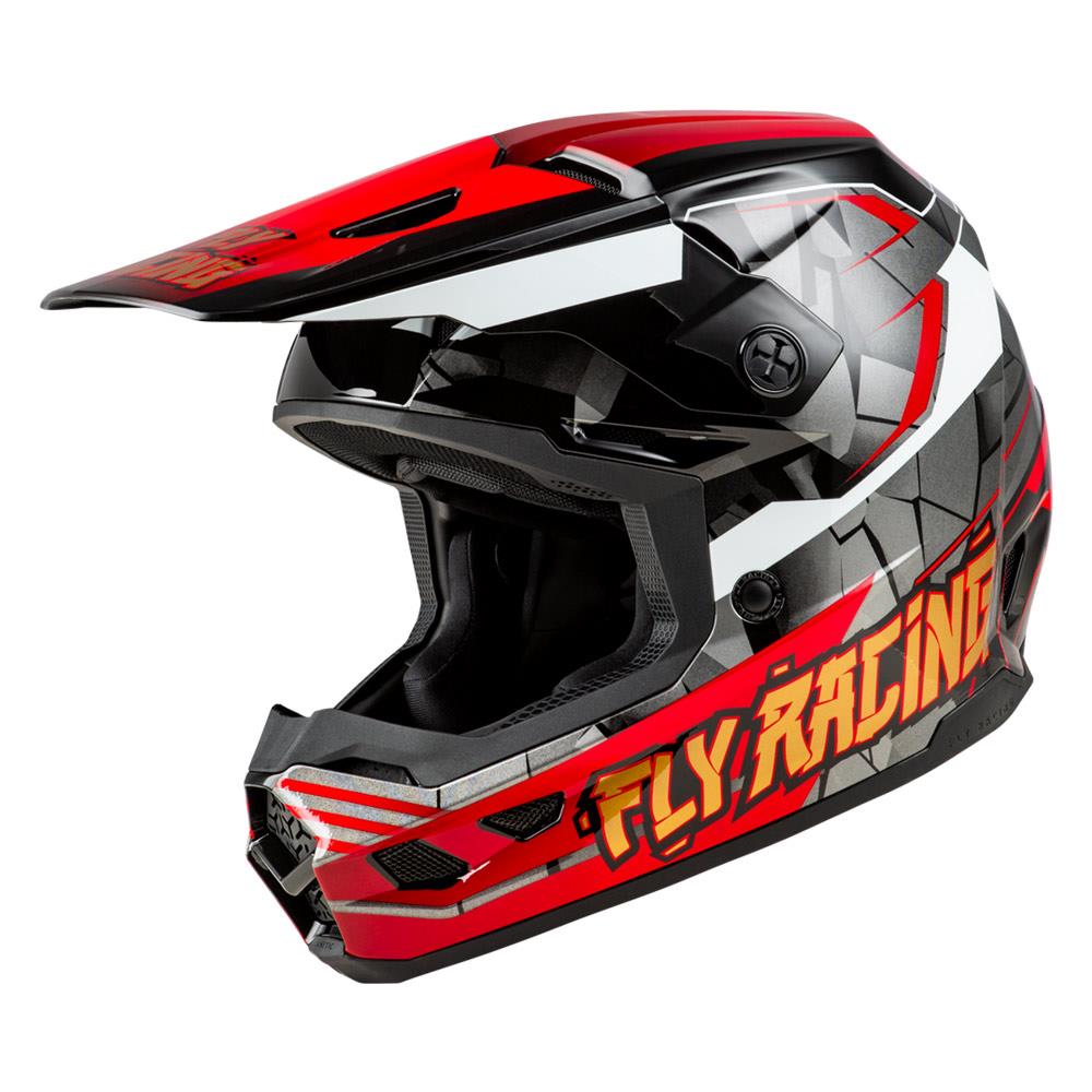 Fly Racing Youth Kinetic Scorched Helmet - Red/Black/White