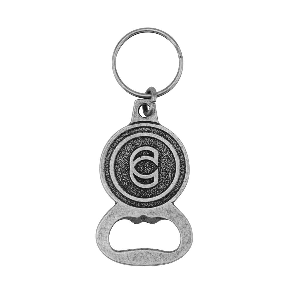 Cinema Icon Bottle Opener Keychain - Antique Silver