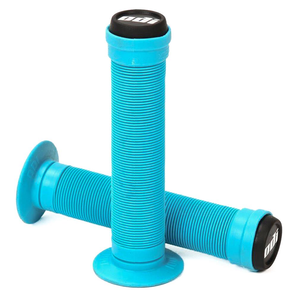 Poignées ODI Longneck Soft Compound Sans Bride - Bleu 135 Mm, Confort Ultime