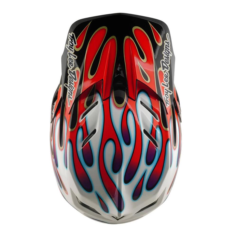 Troy Lee D4 Composite Race Helmet - Overspray White/Red – Source
