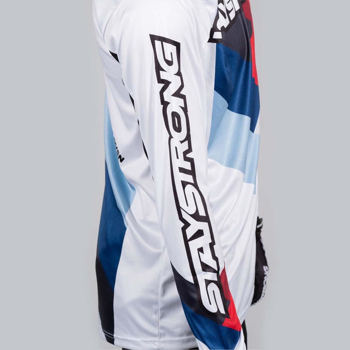 Stay Strong Chevron Race Jersey - White