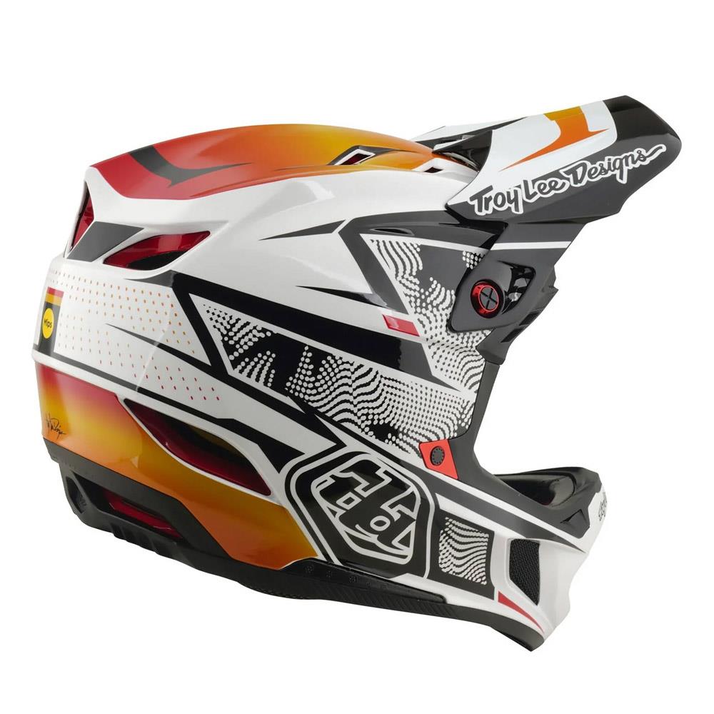 Troy Lee D4 Composite Race Helmet - Lined Up White – Source BMX - US