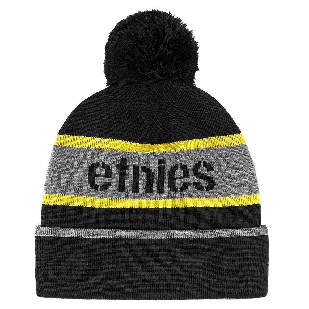 Etnies Stencil Pom Beanie - Black/Yellow