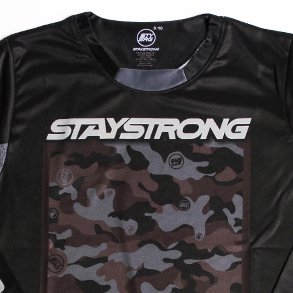 Stay Strong Custom Camo Youth Race Jersey - Camo
