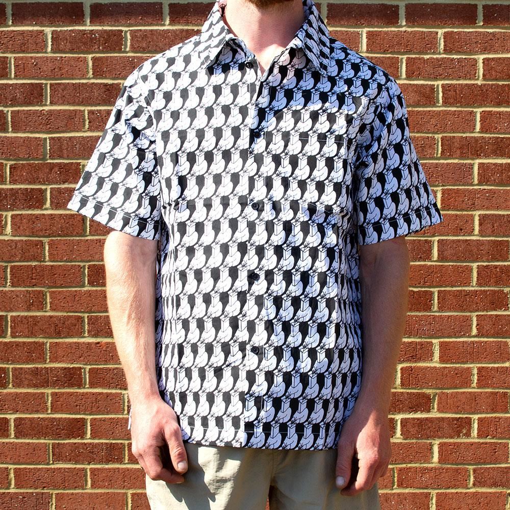 Lovenskate Let Others Open Your Mind Button-Up Shirt - Black/White