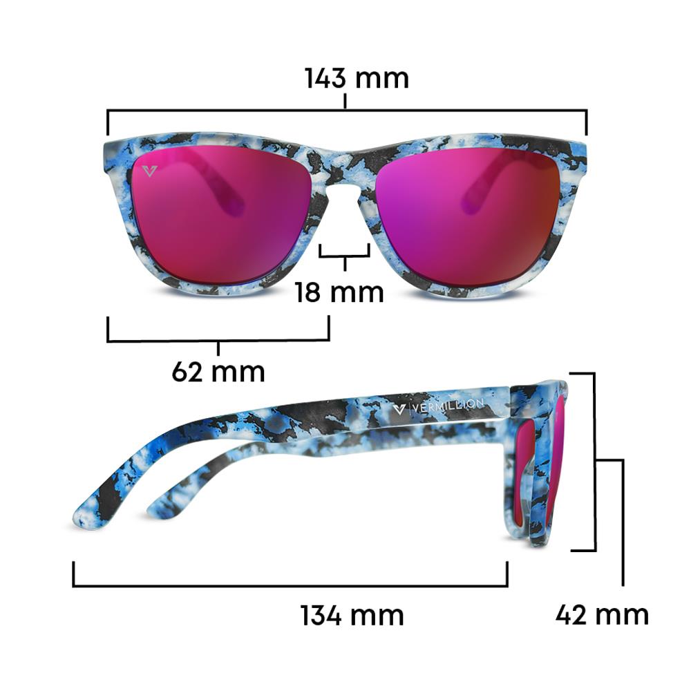 Vermillion Endy Sunglasses - Mike Varga Signature - Blue/Pink