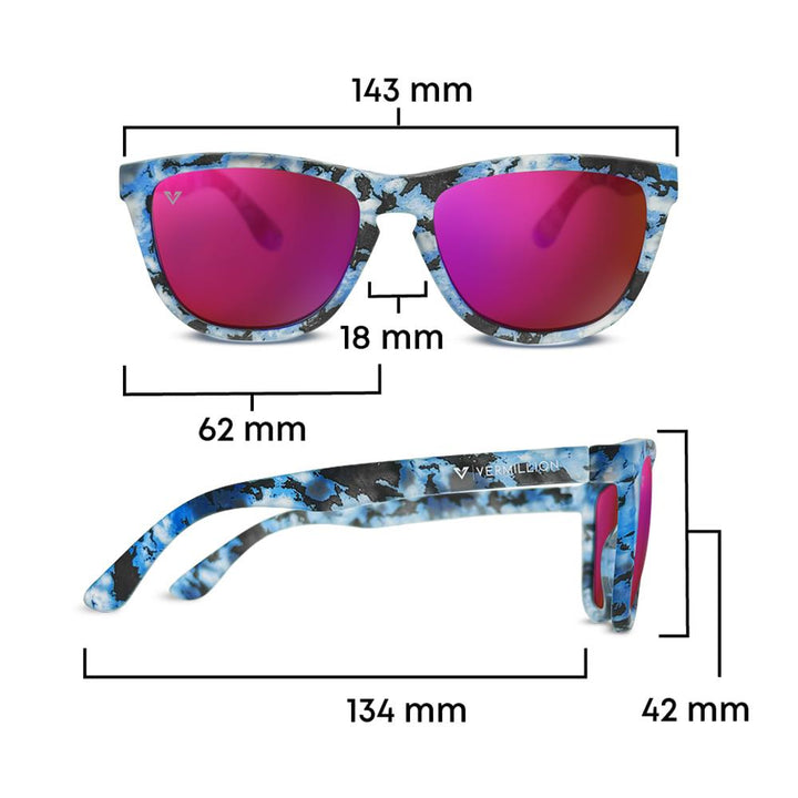 Vermillion Endy Sunglasses - Mike Varga Signature - Blue/Pink