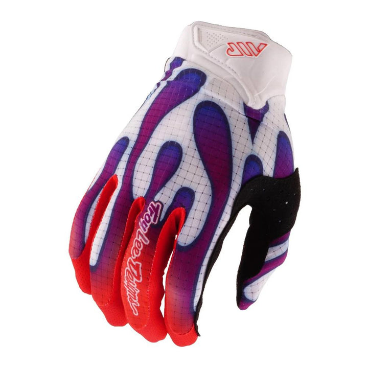 Troy Lee Air BMX Race Gloves - Overspray White/Violet