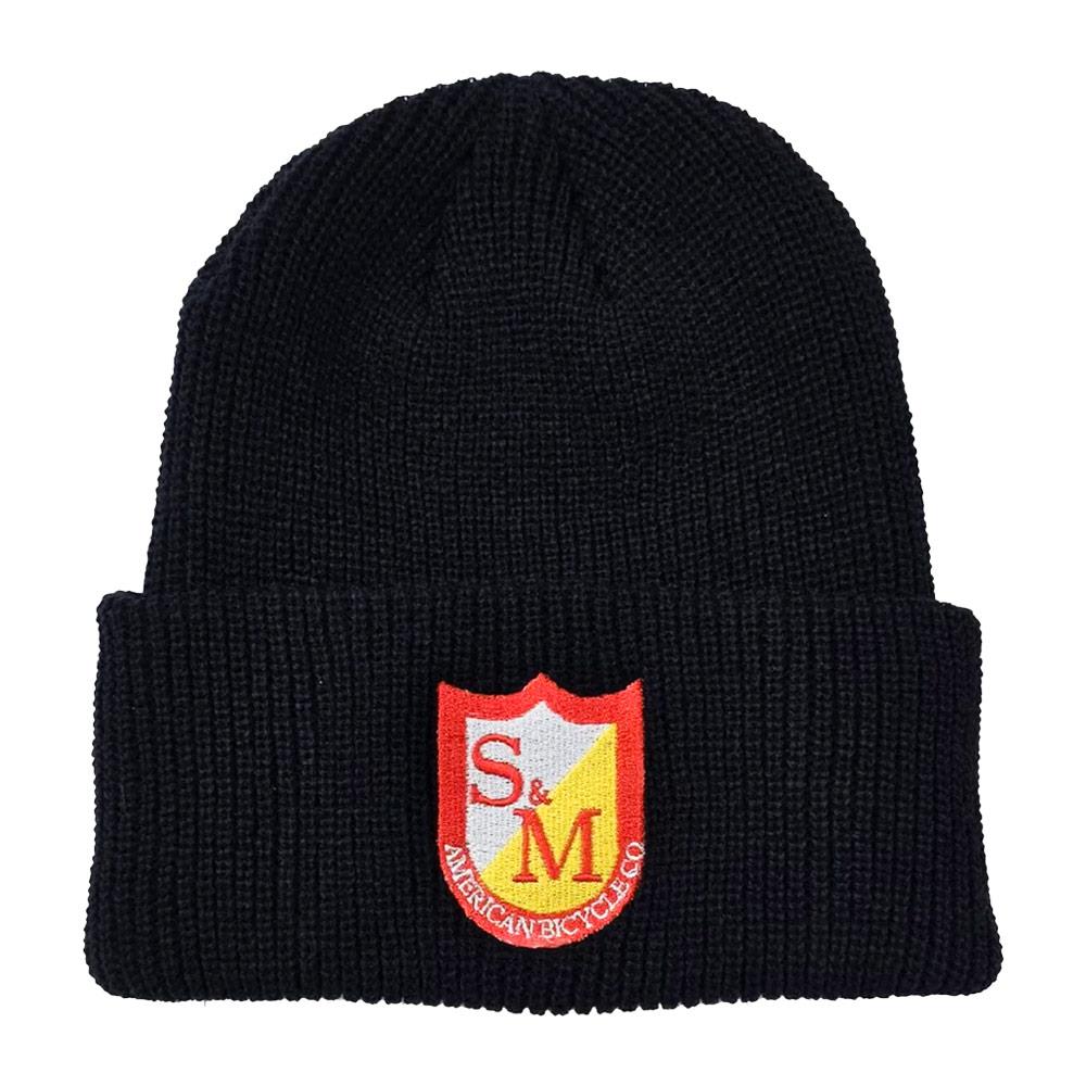 S&M Ribbed Cuffed Beanie - Black