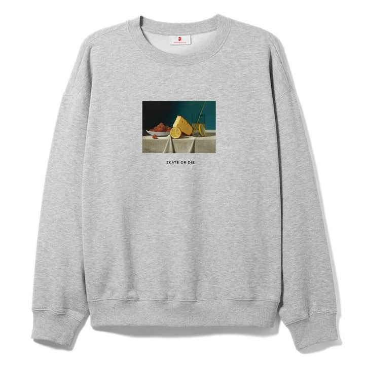 Poetic Collective Skate or Die Crewneck Sweater - Heather Grey