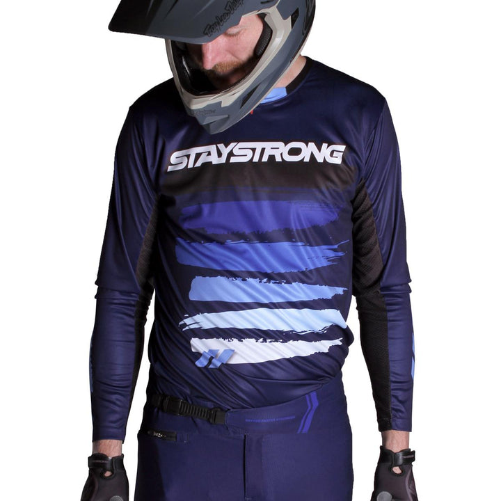 Stay Strong Paint Race Jersey - Navy