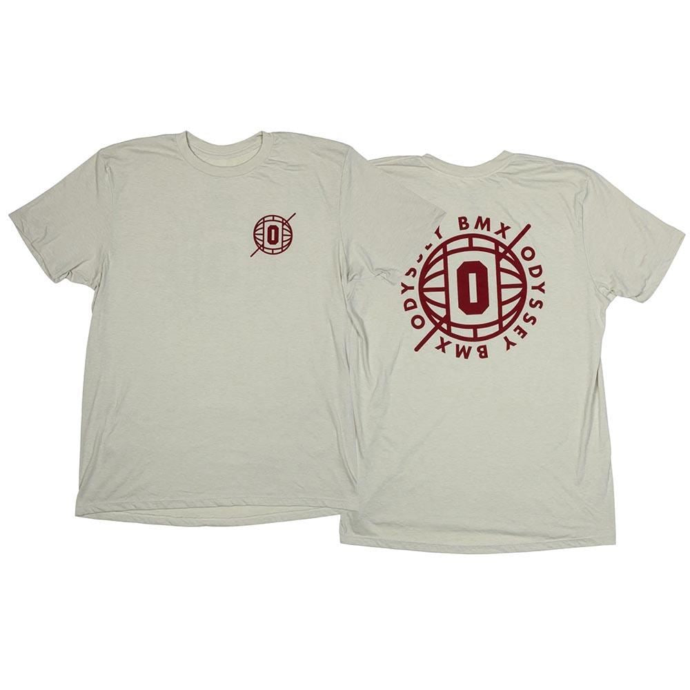 Odyssey Relay T-Shirt - Khaki with Maroon