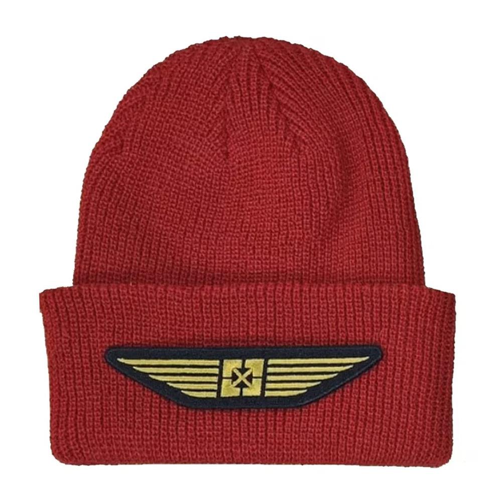 Fit Gold Wing Cuffed Beanie - Red