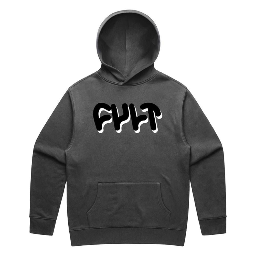 Cult Drop Shadow Pullover Hoodie - Faded Black