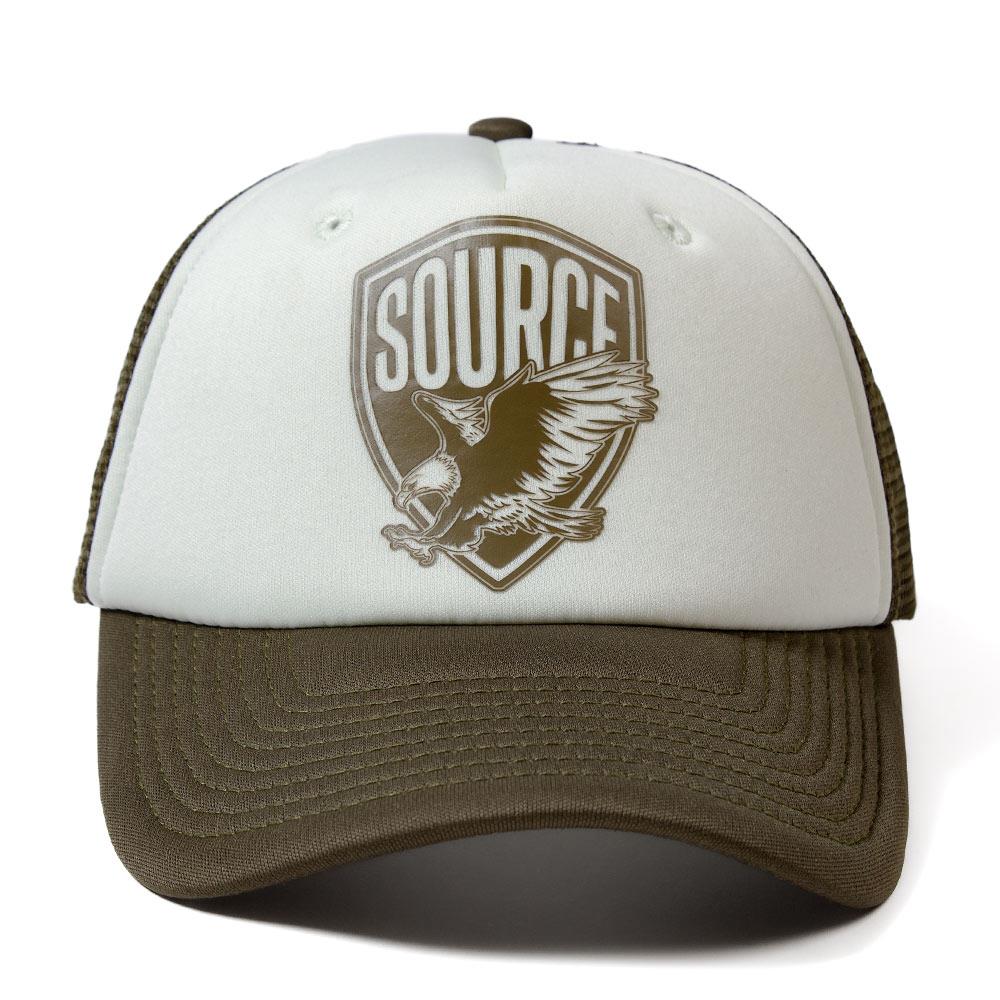 Source Eagle Trucker Hat - Olive / White
