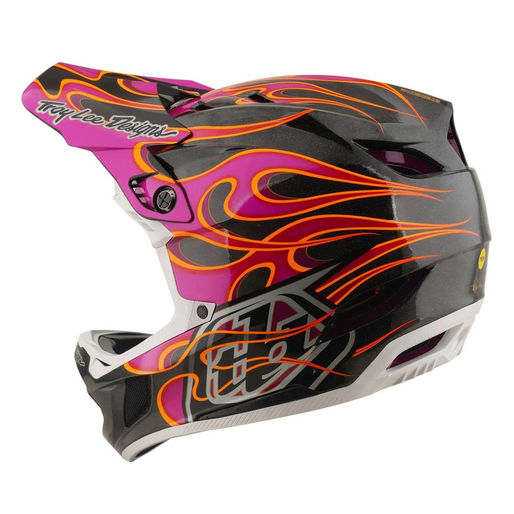 Troy Lee D4 Carbon MIPS Race Helmet - Torched Carbon/Magenta