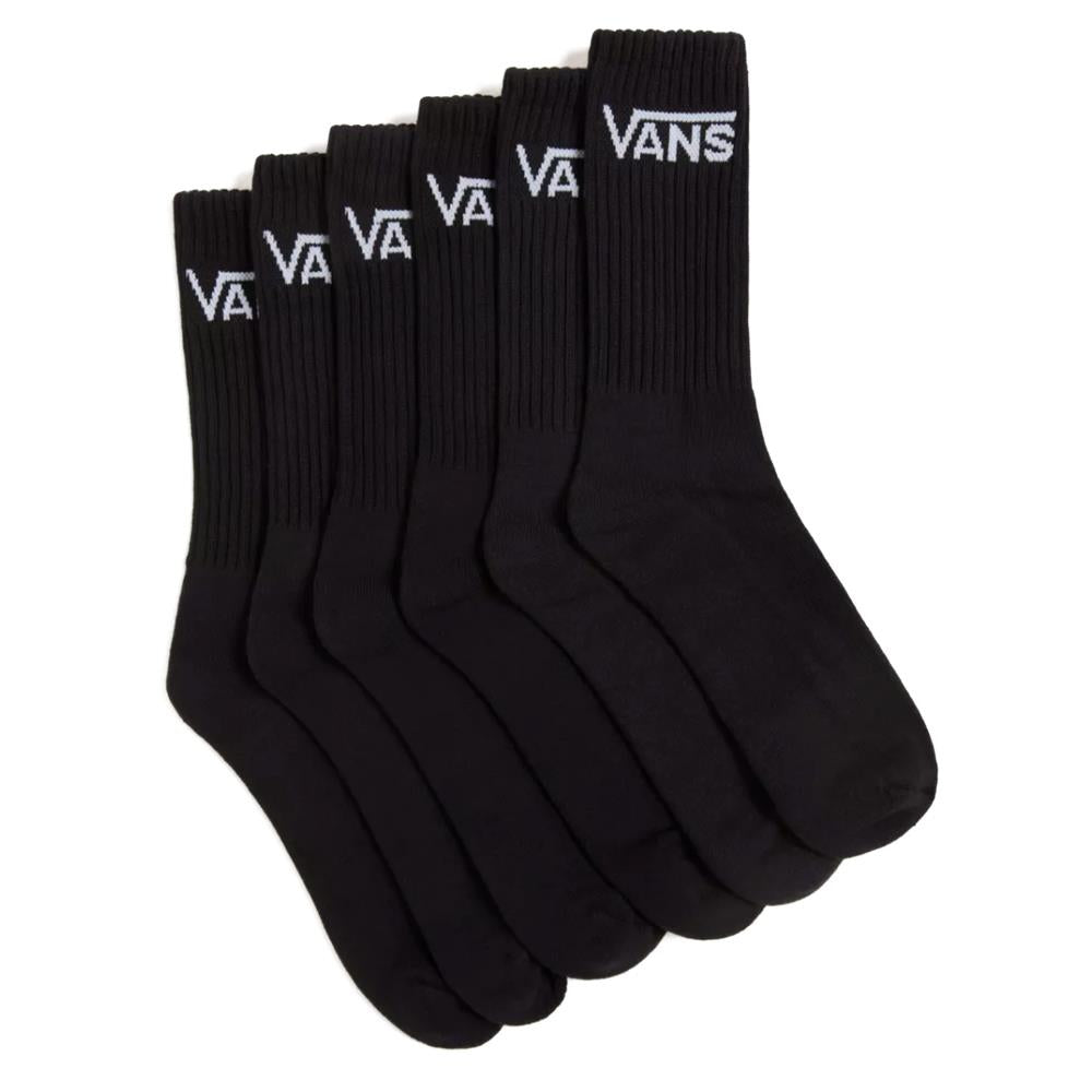 Vans Classic Crew Socks 6-Pack - Black