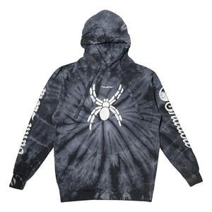 Burn Slow x Shadow Riding Gear Spider Logo Pullover Hoodie Black Tie Source BMX US