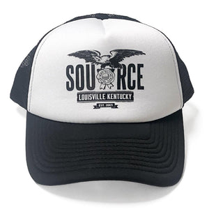 Fuente del sombrero de camionero de Louisville - Negro/Blanco
