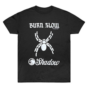 Burn Slow x Shadow Riding Gear Spider Logo T-shirt - Black