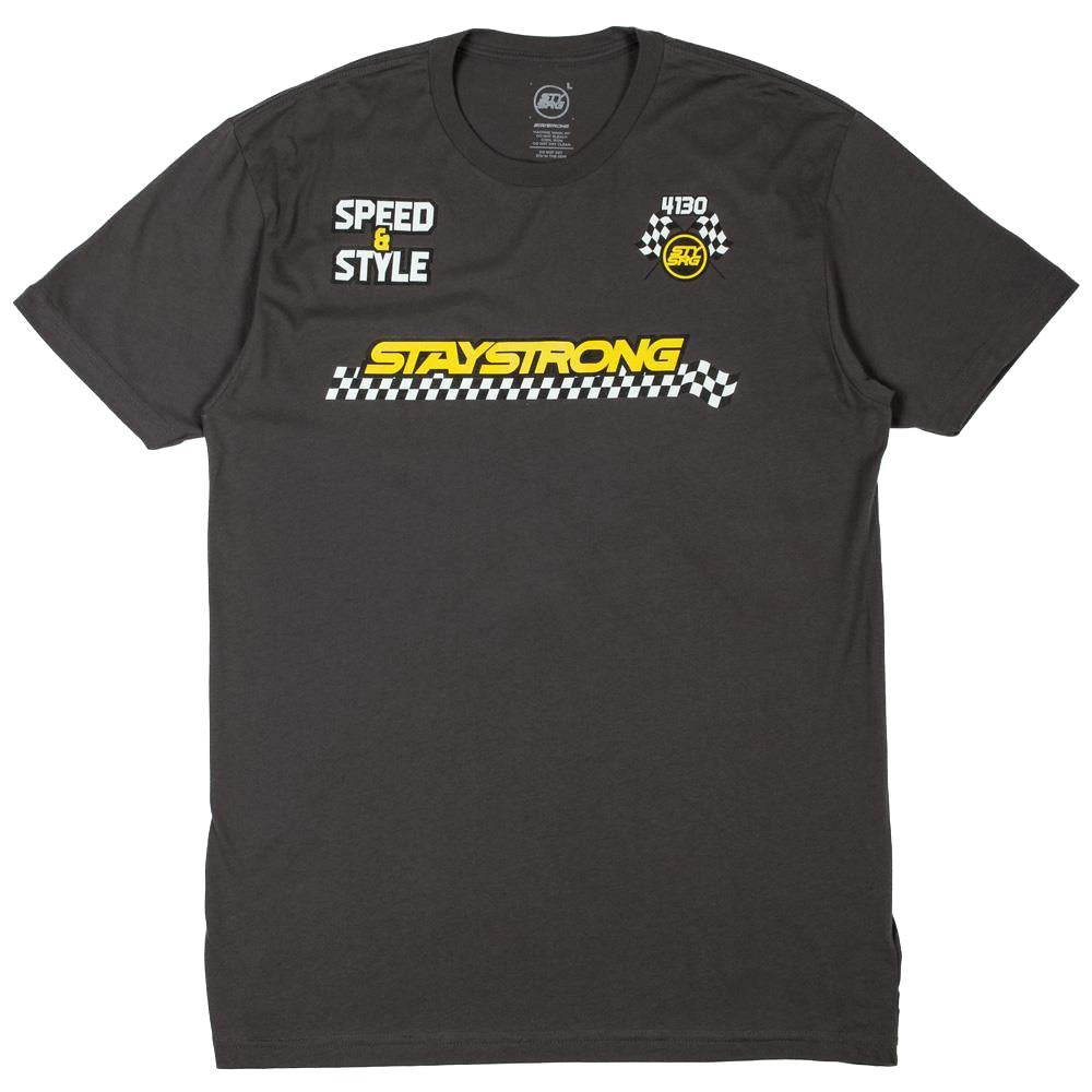 Stay Strong T -shirt Speed ​​& Style - Asphalt