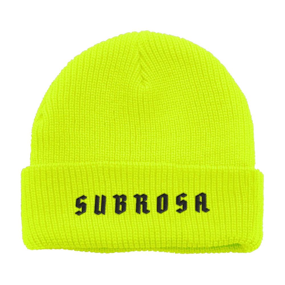 Subrosa Stout Beanie - Neon Green