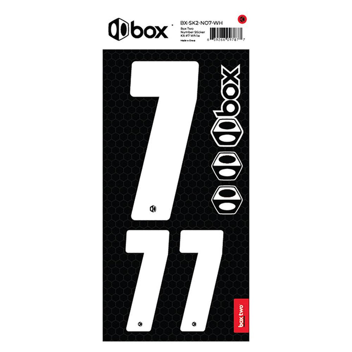 Box Two Number Sticker Kit - White