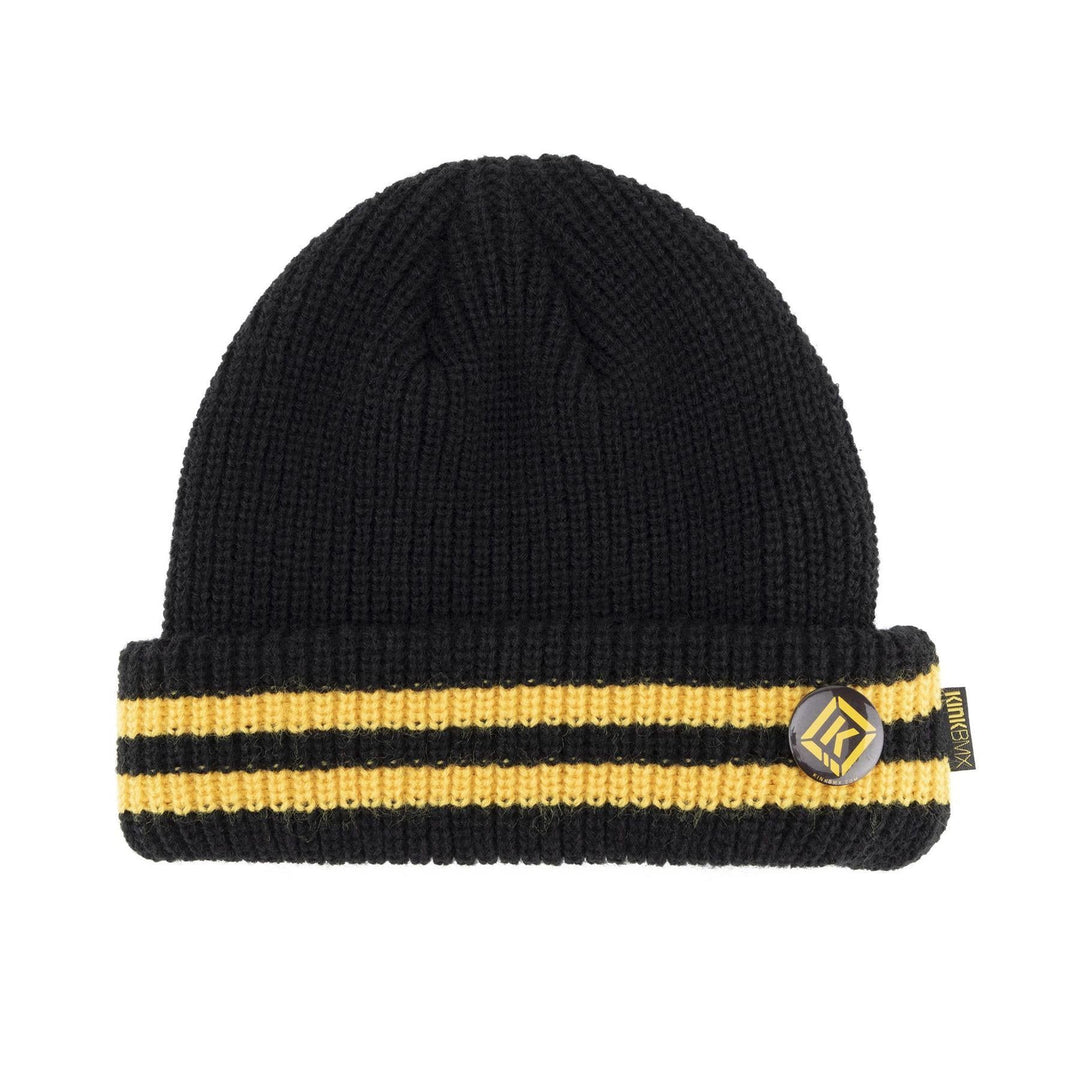 Kink Skully Beanie With Badge - Black