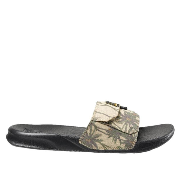 Reef Stash Slide Sandals Galaxy Tie Dye Teal Black Mens Pocket Strap Reef Stash Sandals | Xtremeinn main image 3