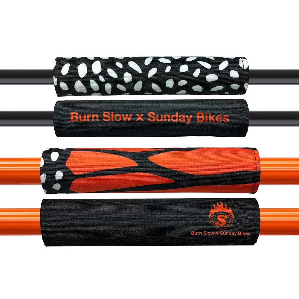 Sunday X Burn Slow Handlebar + Top Tube Pad Set (Reversible) - Monarch/Branded
