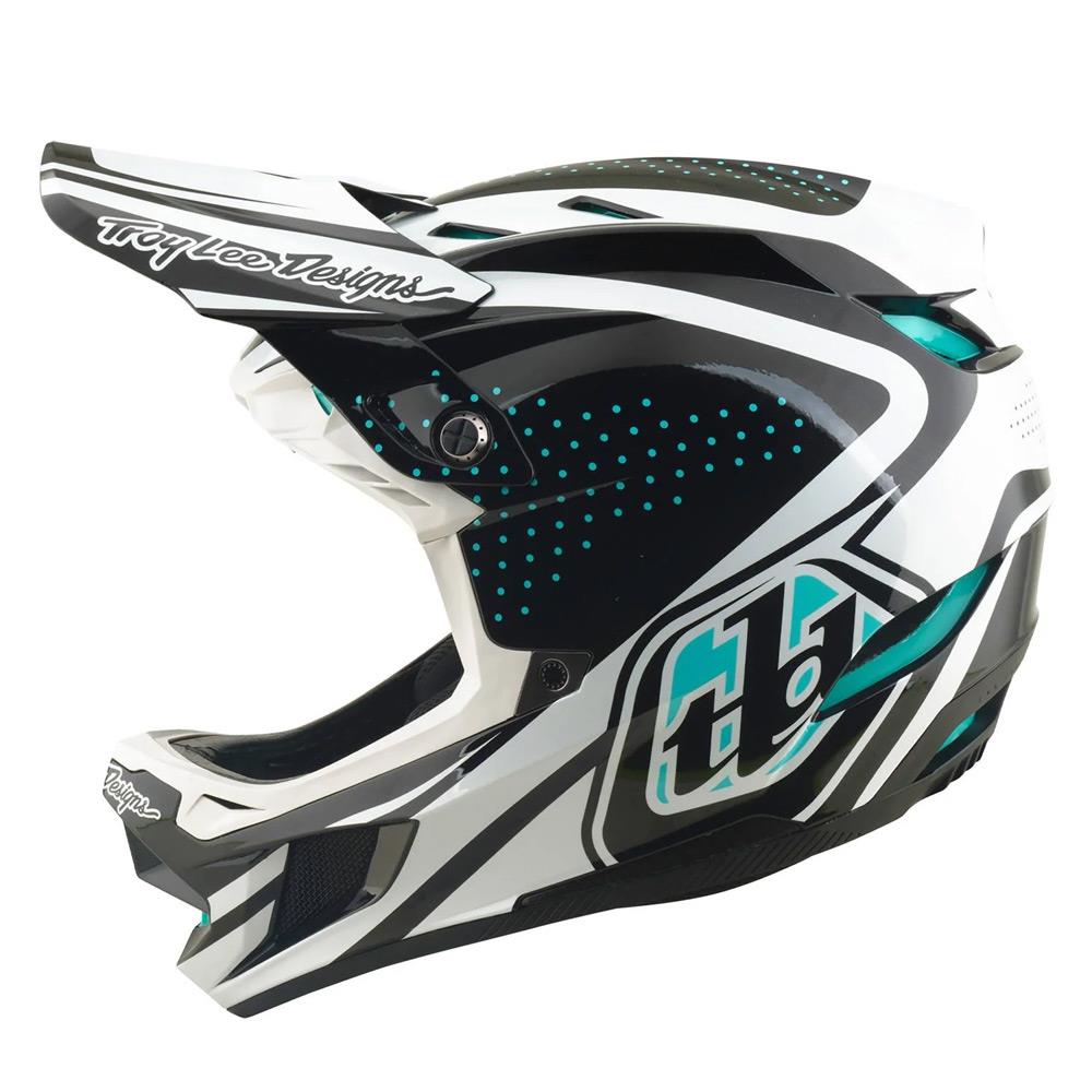 Troy Lee D4 Polyacrylite MIPS Race Helmet - The Line Charcoal/White
