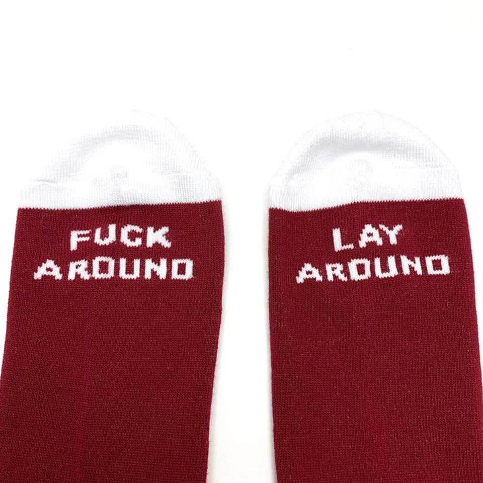 Cult Big Logo Crew Socks - Borgogna