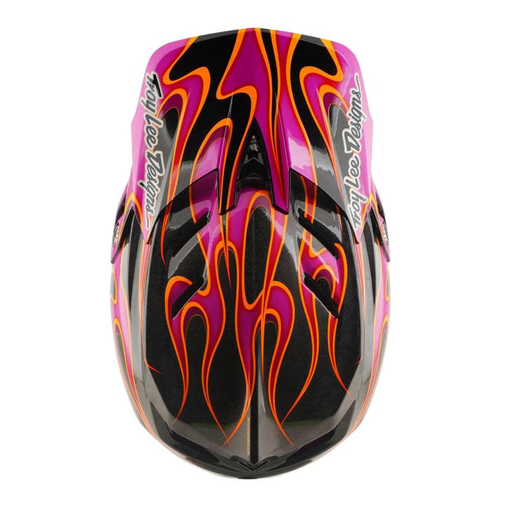 Troy Lee D4 Carbon MIPS Race Helmet - Torched Carbon/Magenta