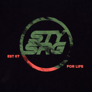 Stay Strong X Jonny Mole Camiseta de icono angustiado - Negro