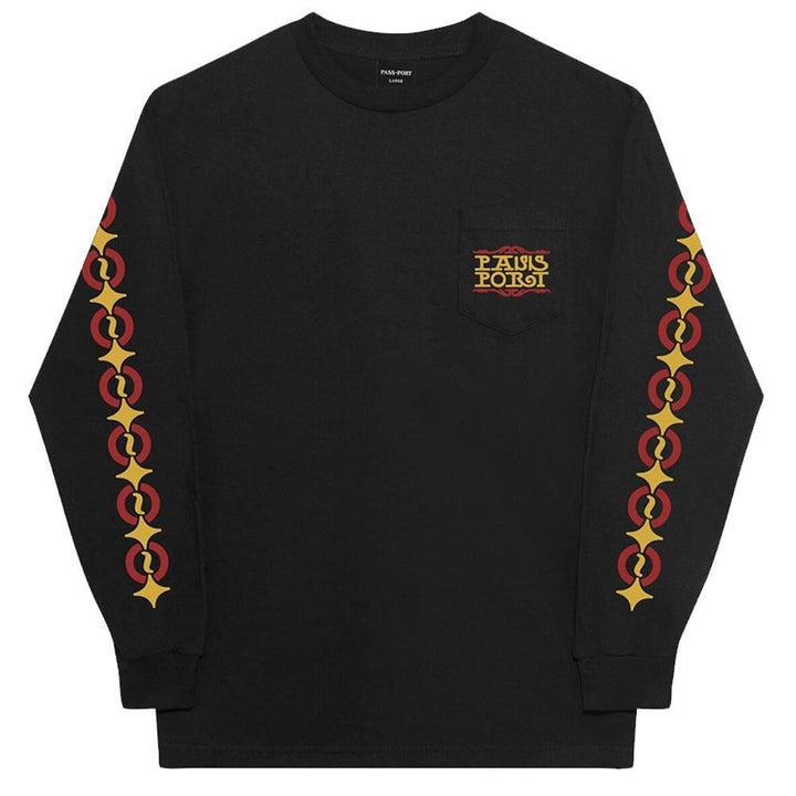 Passport Sterling Bath House Pocket Long Sleeve T-Shirt - Black