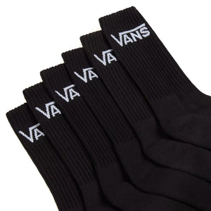 Vans Classic Crew Socks 6-Pack - Black