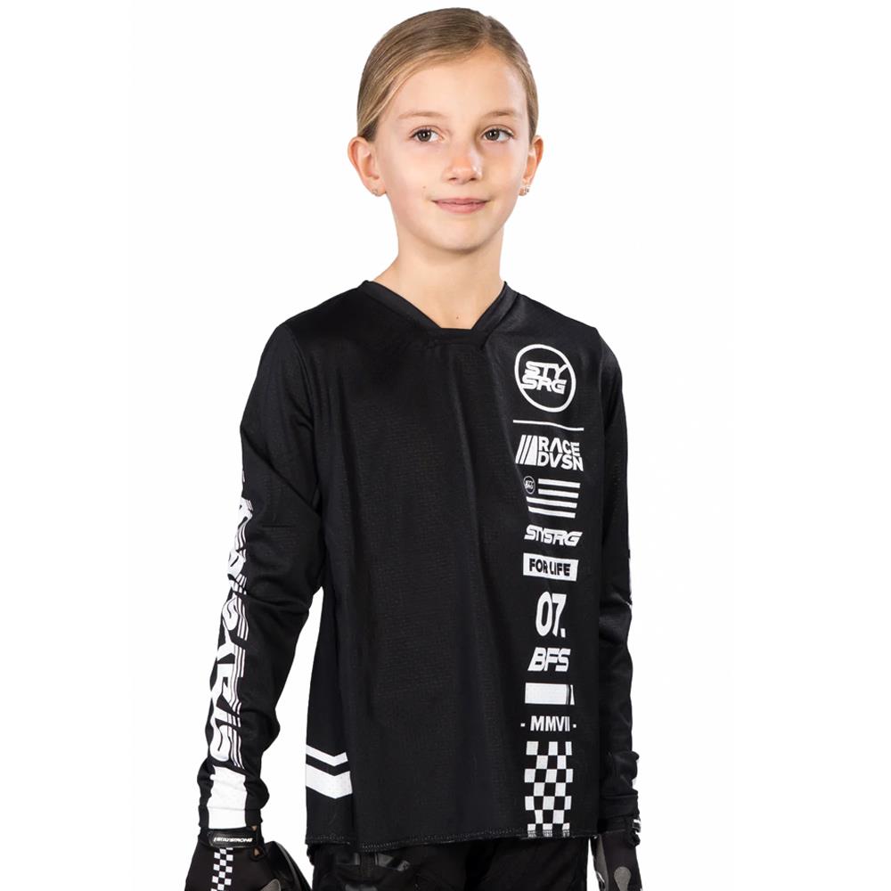 Stay Strong Race DVSN Kids Race Jersey - Black