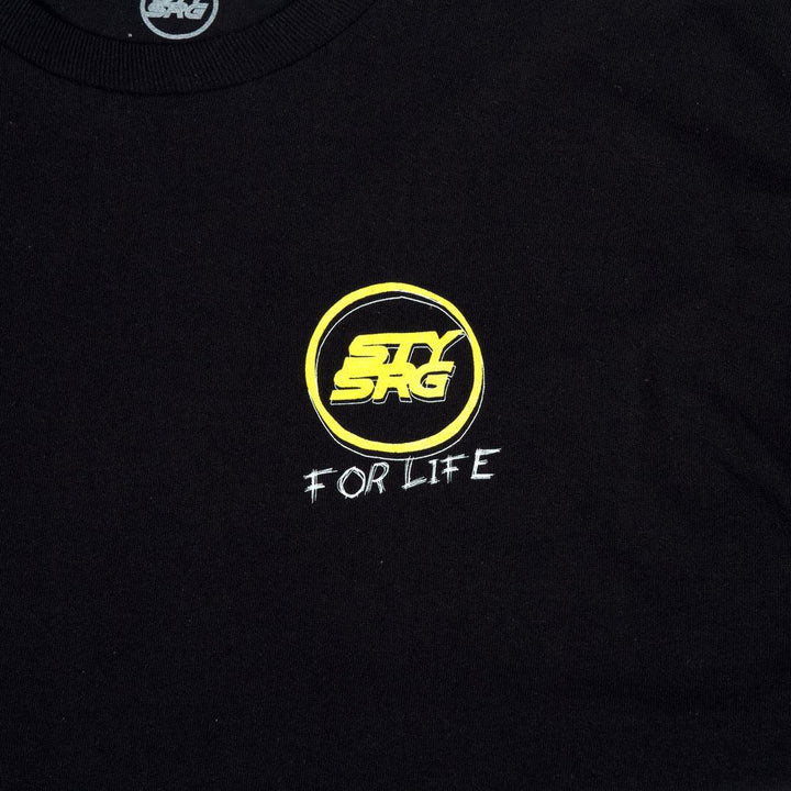 Stay Strong Scribble Long Sleeve T-Shirt - Black