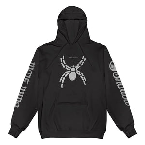 Burn Slow x Shadow Riding Gear Spider Logo Pullover Hoodie - Black