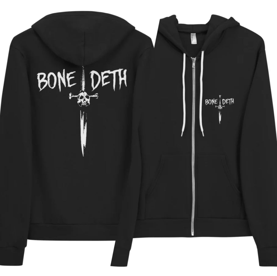 Bone Deth Dagger Hoodie - Black