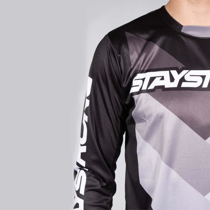 Stay Strong Chevron Race Jersey - Black